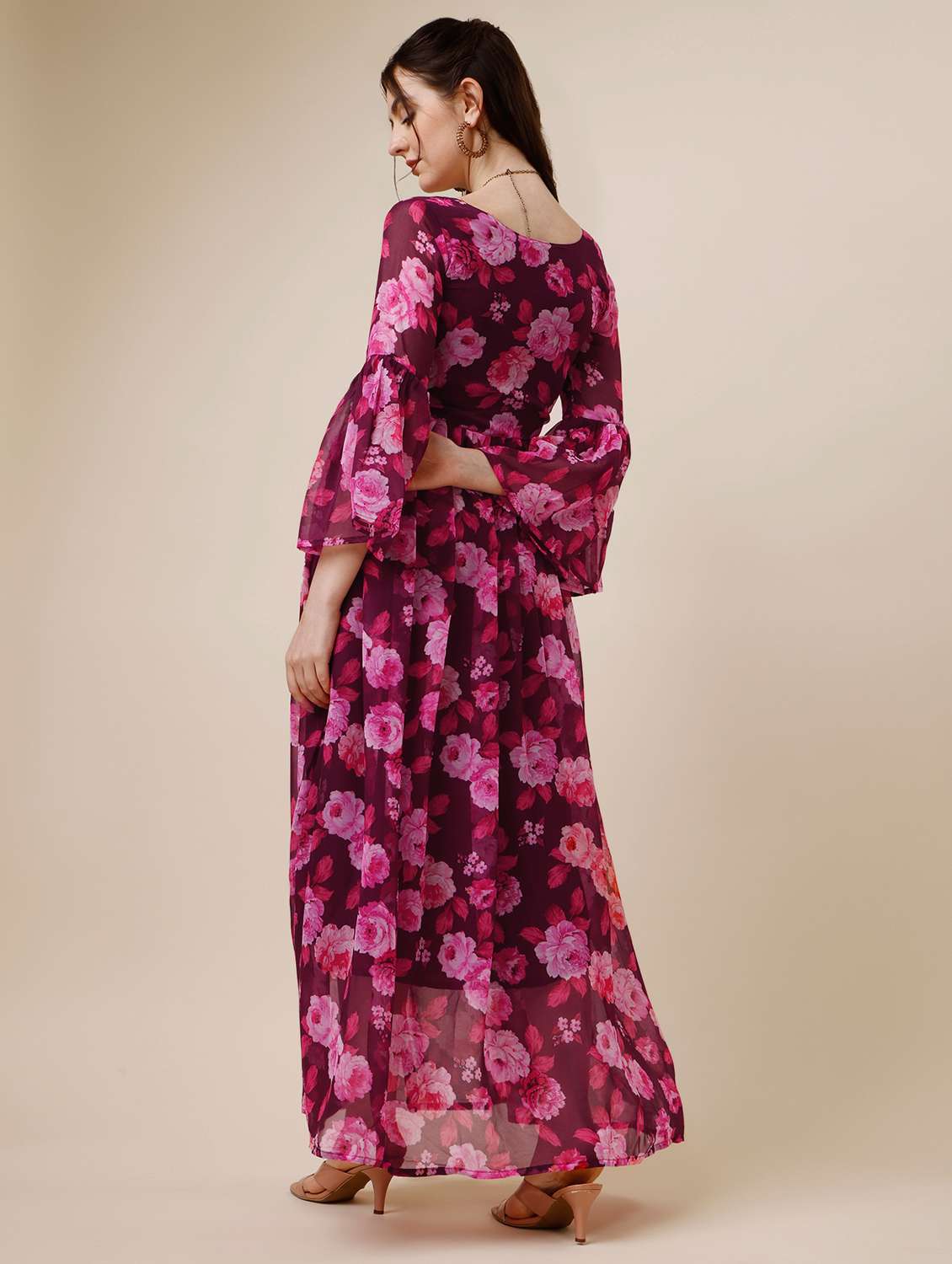 women's fit & flare floral dress - 19971961 - Standard Image - 3