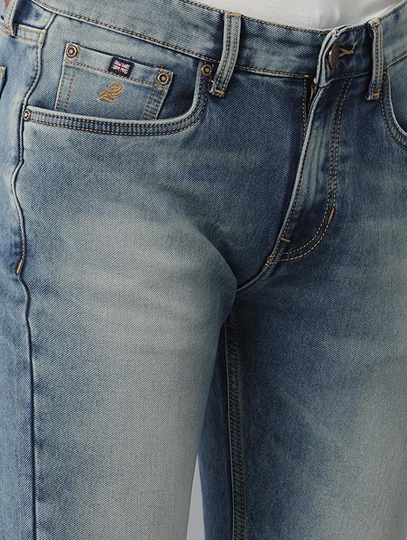 heavy washed mid rise slim fit blue jean - 19972017 - Standard Image - 3
