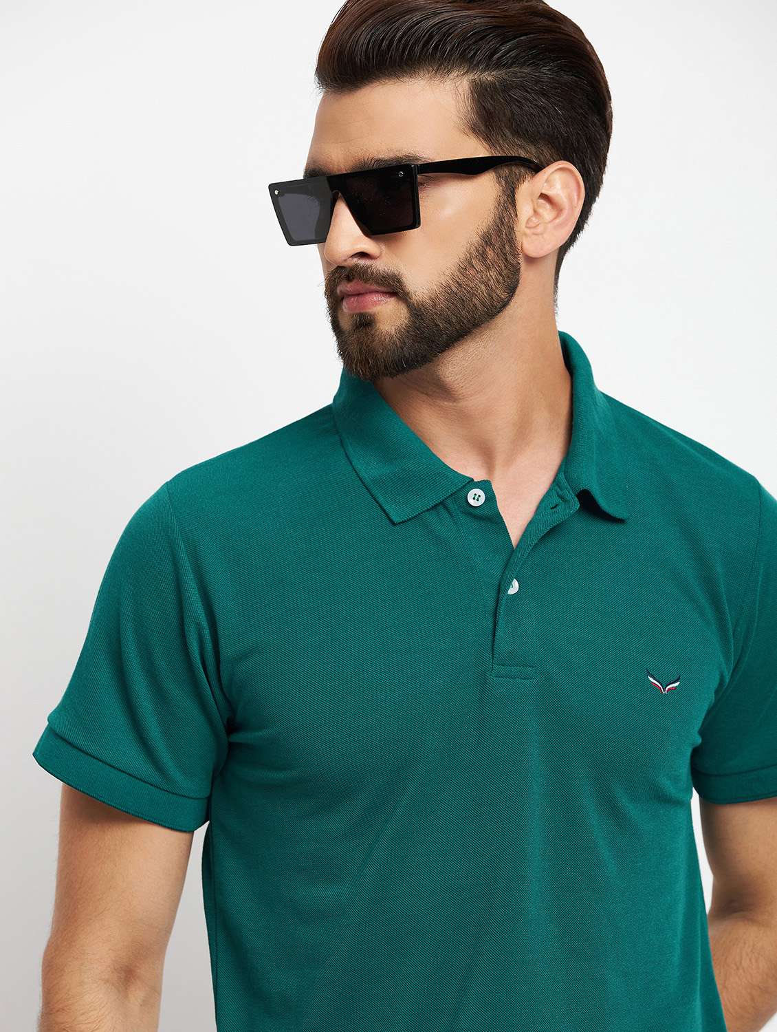 men's solid cotton polo t-shirt - 19972048 -  Standard Image - 3