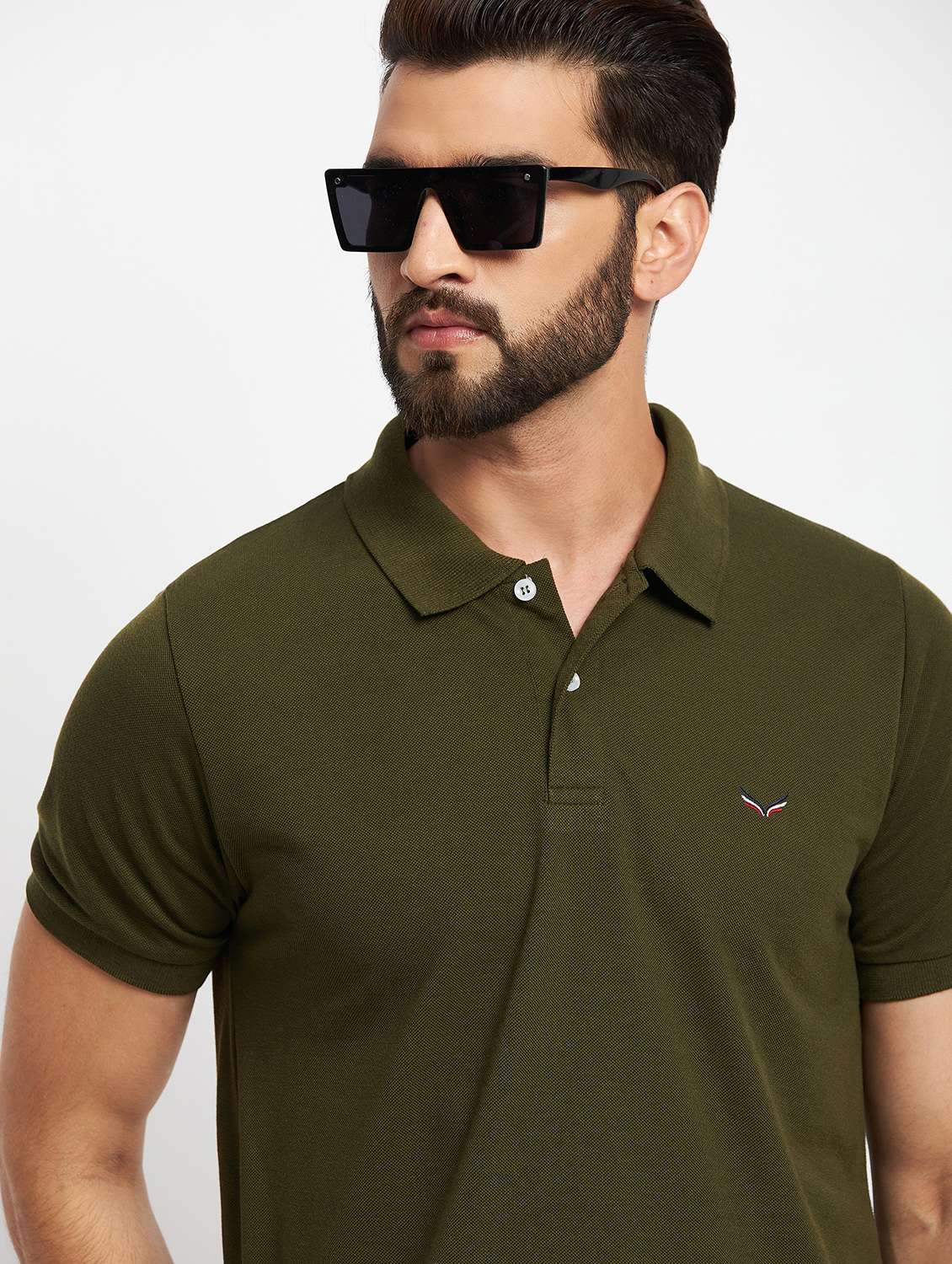 men's solid cotton polo t-shirt - 19972052 -  Standard Image - 3