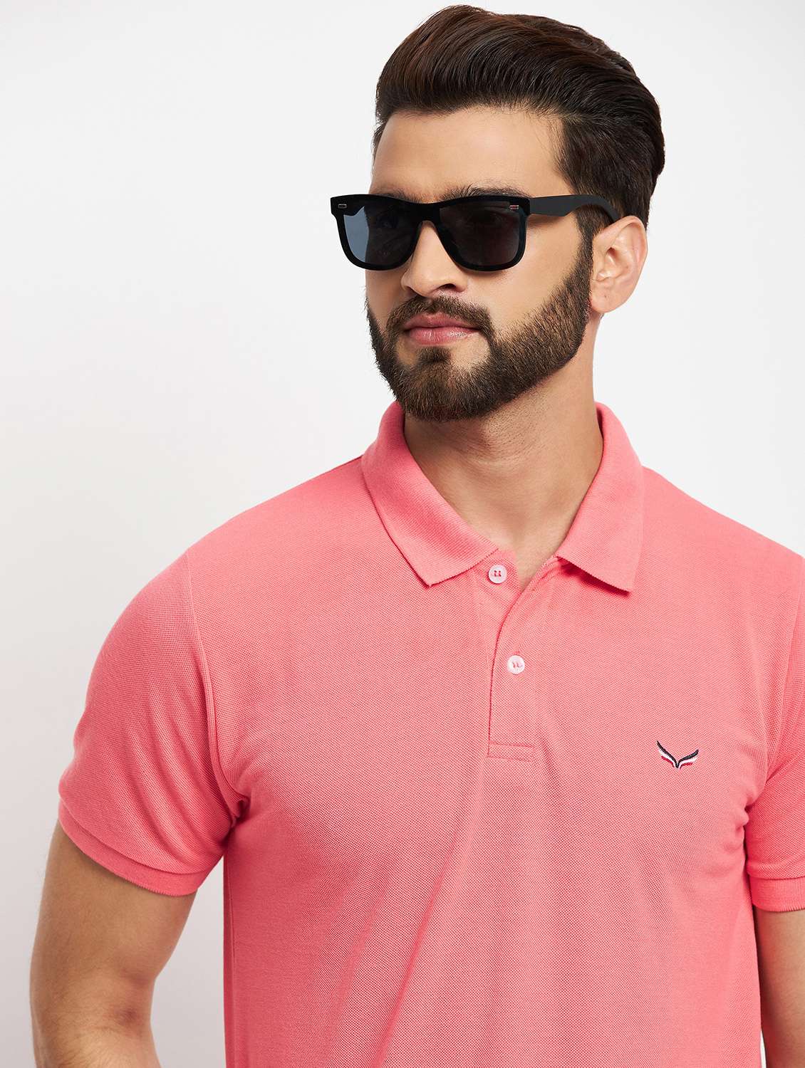 men's solid cotton polo t-shirt - 19972054 -  Standard Image - 3