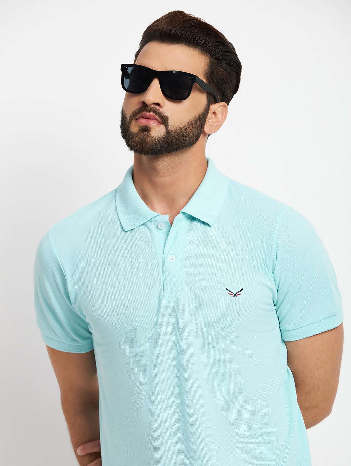 men's solid cotton polo t-shirt - 19972057 -  Standard Image - 3