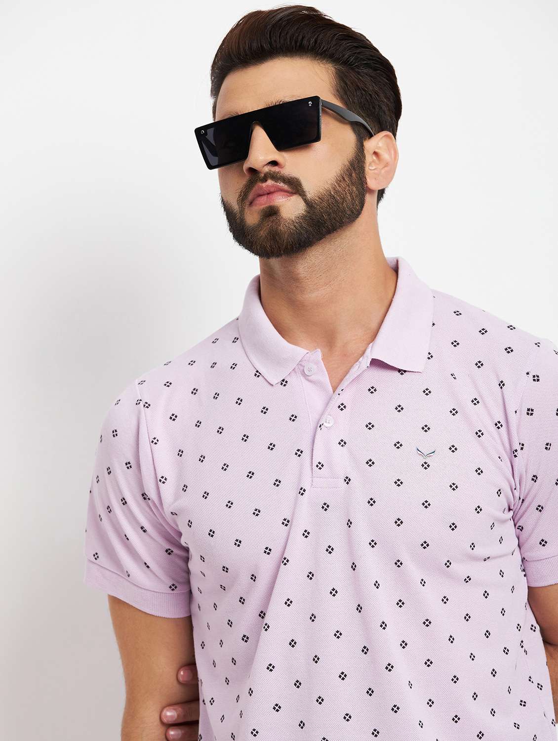 men's printed cotton polo t-shirt - 19972063 -  Standard Image - 3