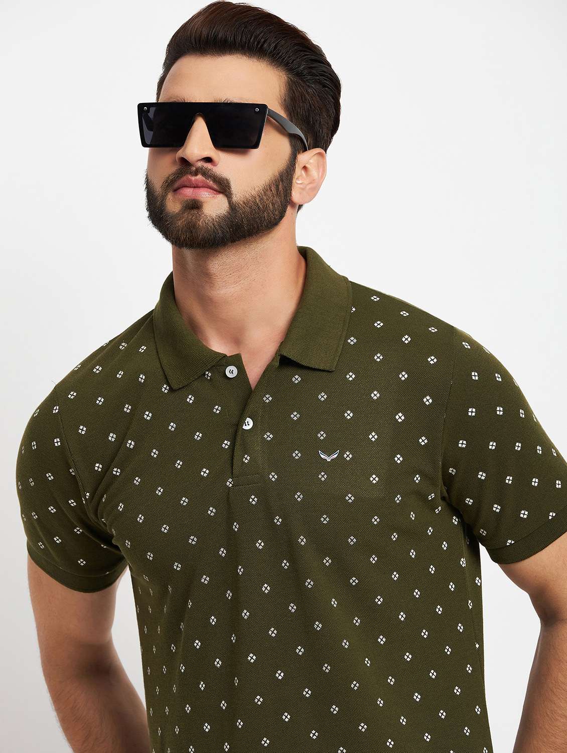 men's printed cotton polo t-shirt - 19972065 -  Standard Image - 3
