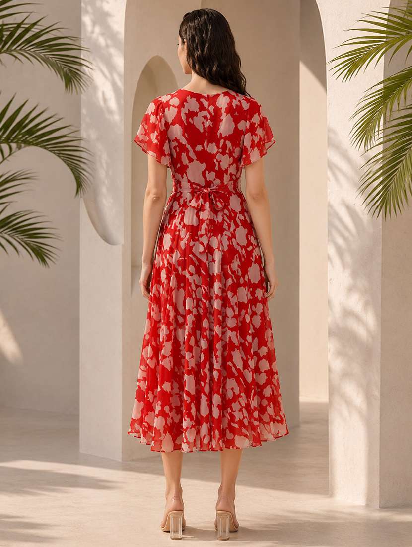 women's fit & flare printed dress - 19974315 -  Standard Image - 3