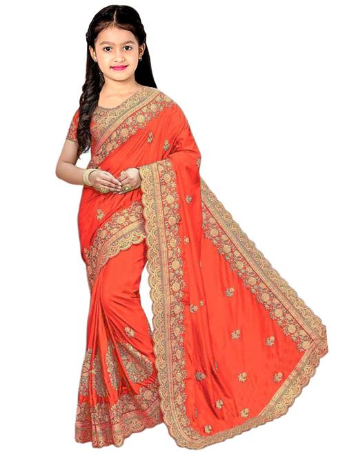 kids embroidered saree - 19974362 -  Standard Image - 0
