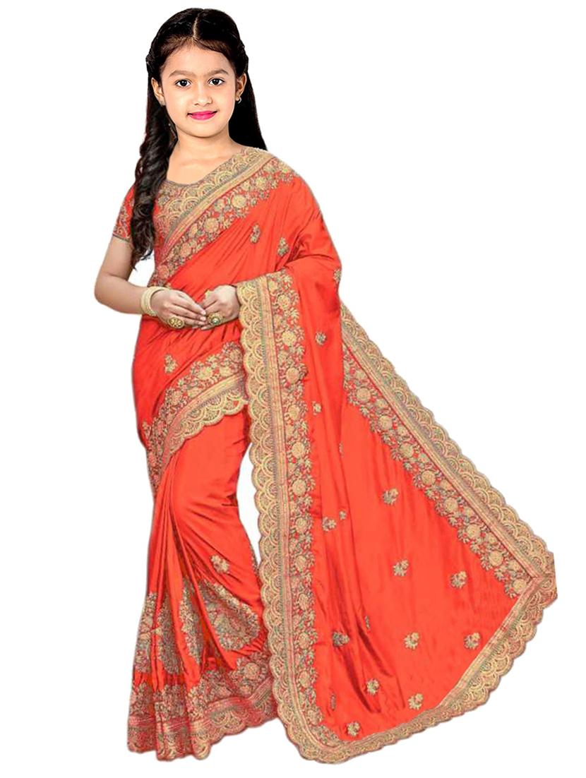 kids embroidered saree - 19974362 -  Zoom Image - 0