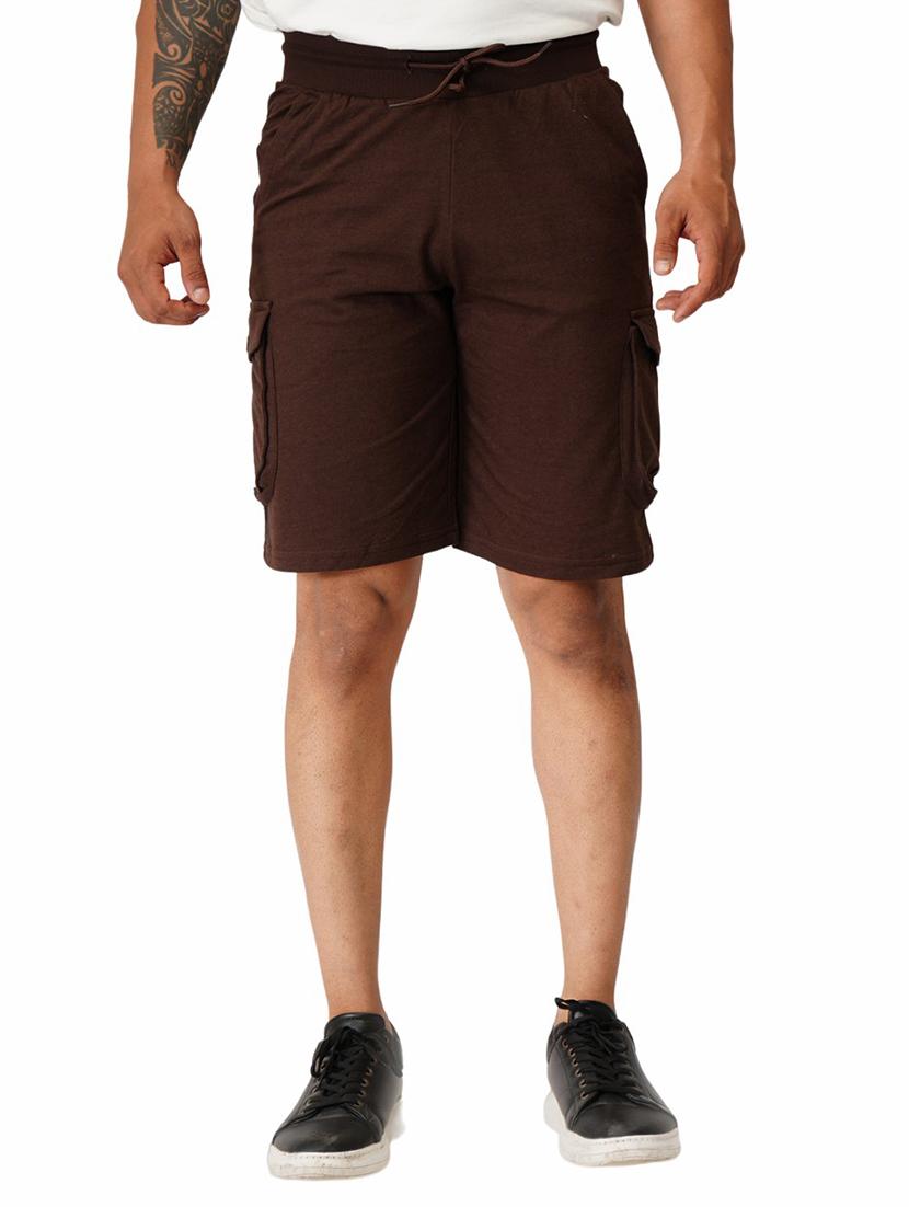men solid cotton cargo shorts - 19974375 - Zoom Image - 0