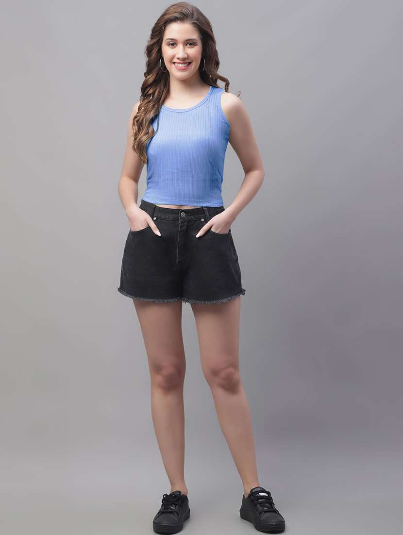 women pack of 2 solid crop tops - 19974445 -  Standard Image - 5