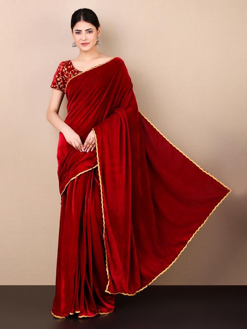 solid bordered saree - 19975546 - Standard Image - 0