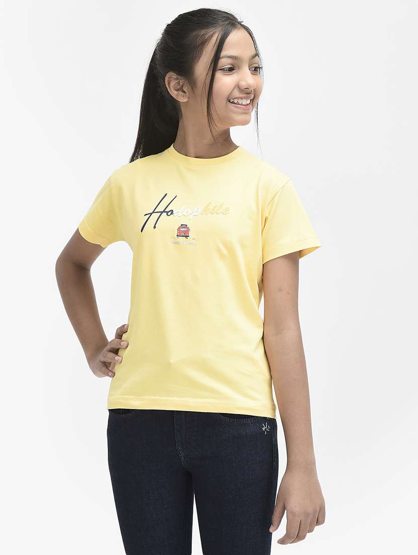 round neck printed regular tee