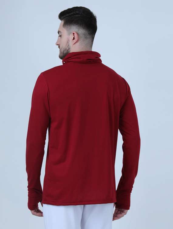 men's solid turtle neck t-shirt - 19976103 -  Standard Image - 3