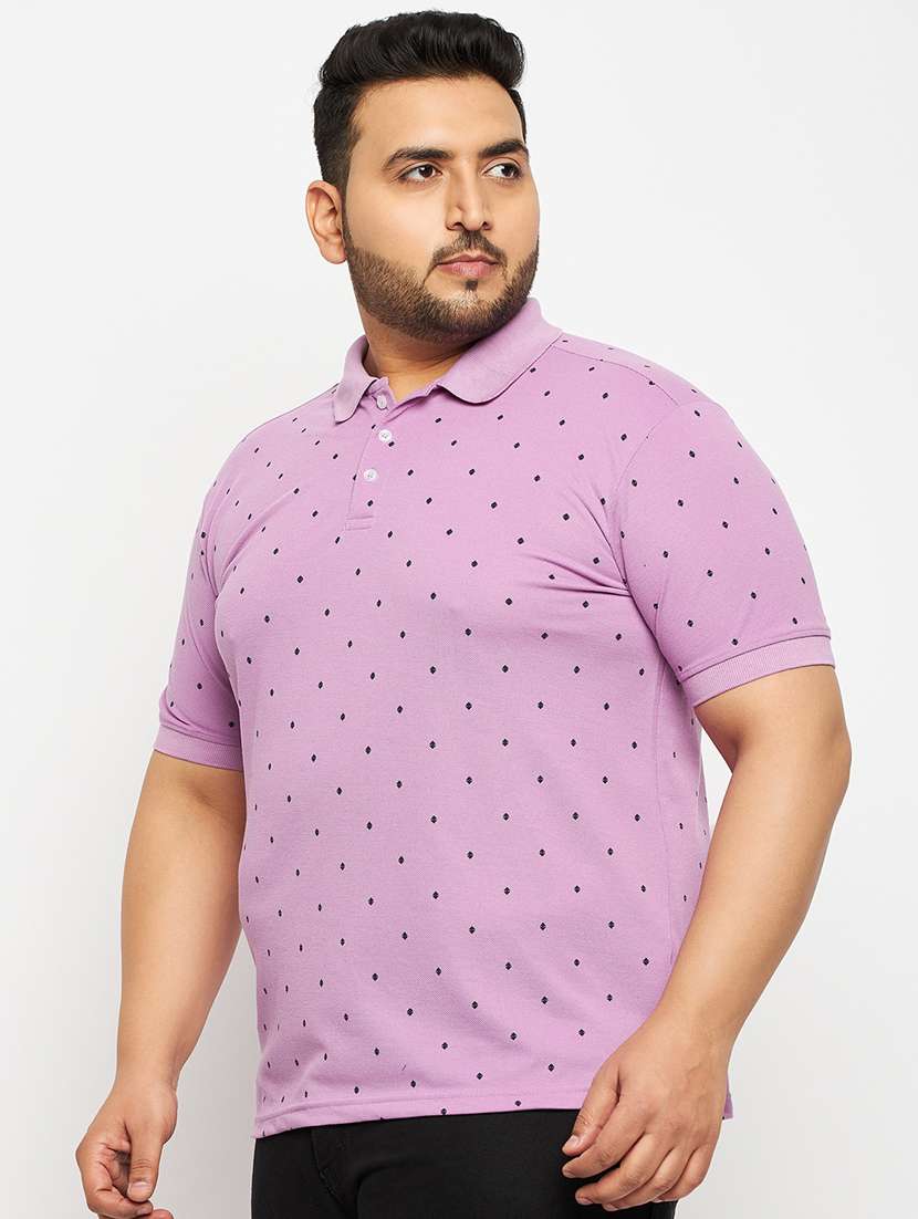 men polo neck printed t-shirt
