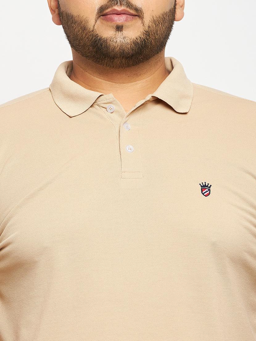 men's solid cotton polo t-shirt - 19977022 - Standard Image - 3