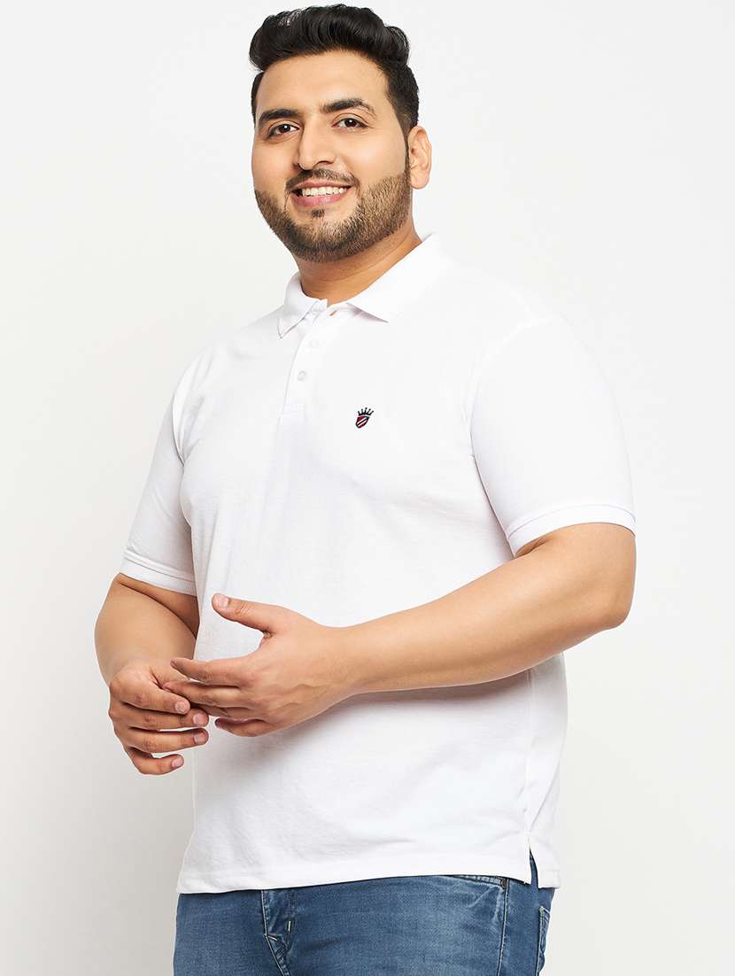 men's solid cotton polo t-shirt