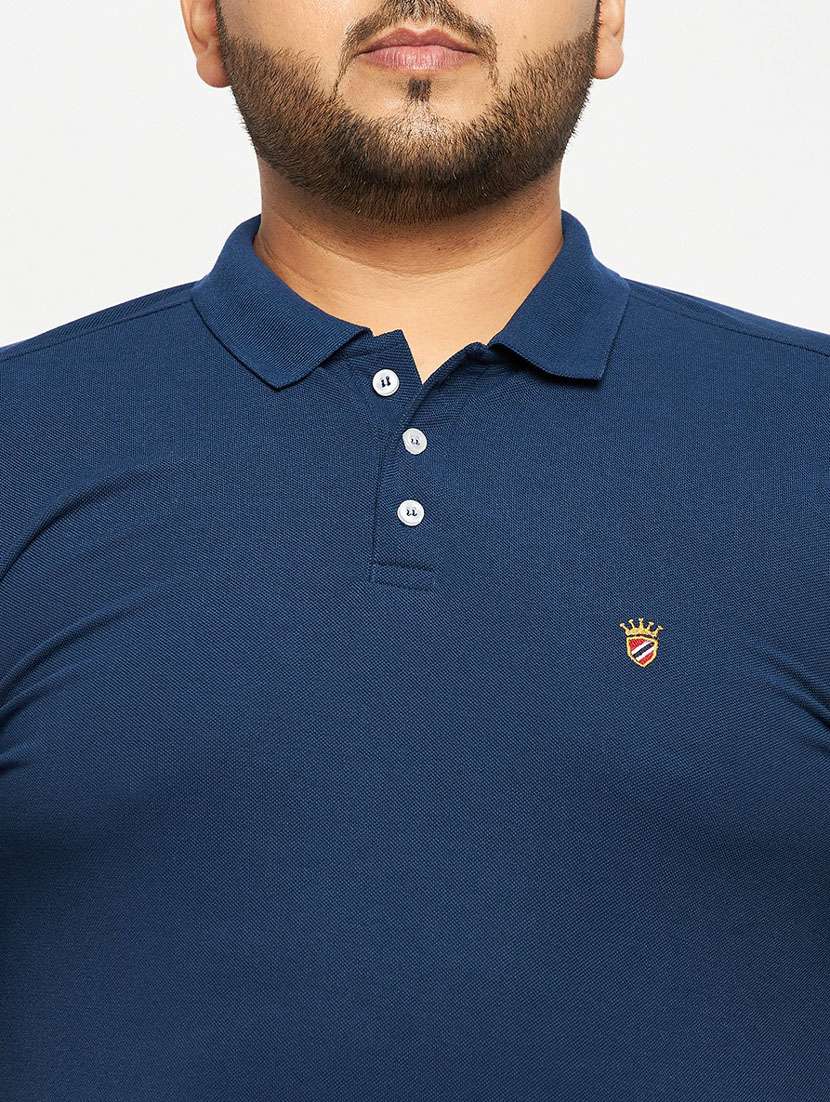 men's solid cotton polo t-shirt - 19977029 - Standard Image - 3
