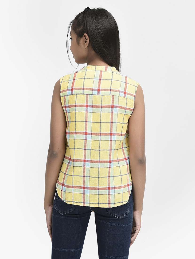 girls mandarin collar top - 19977156 -  Standard Image - 3