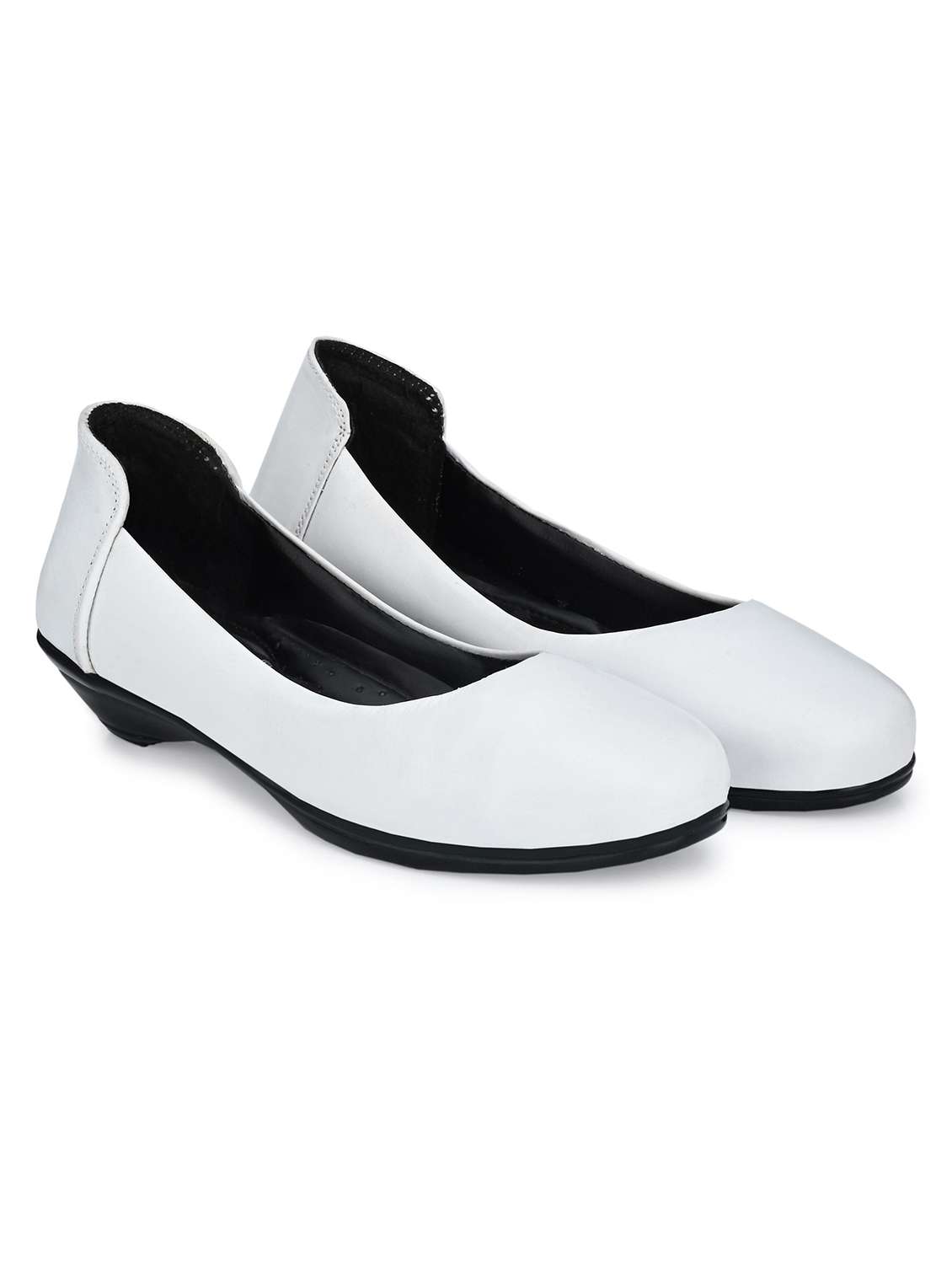 Buy online White Leather Slip On Formal Shoes from footwear for