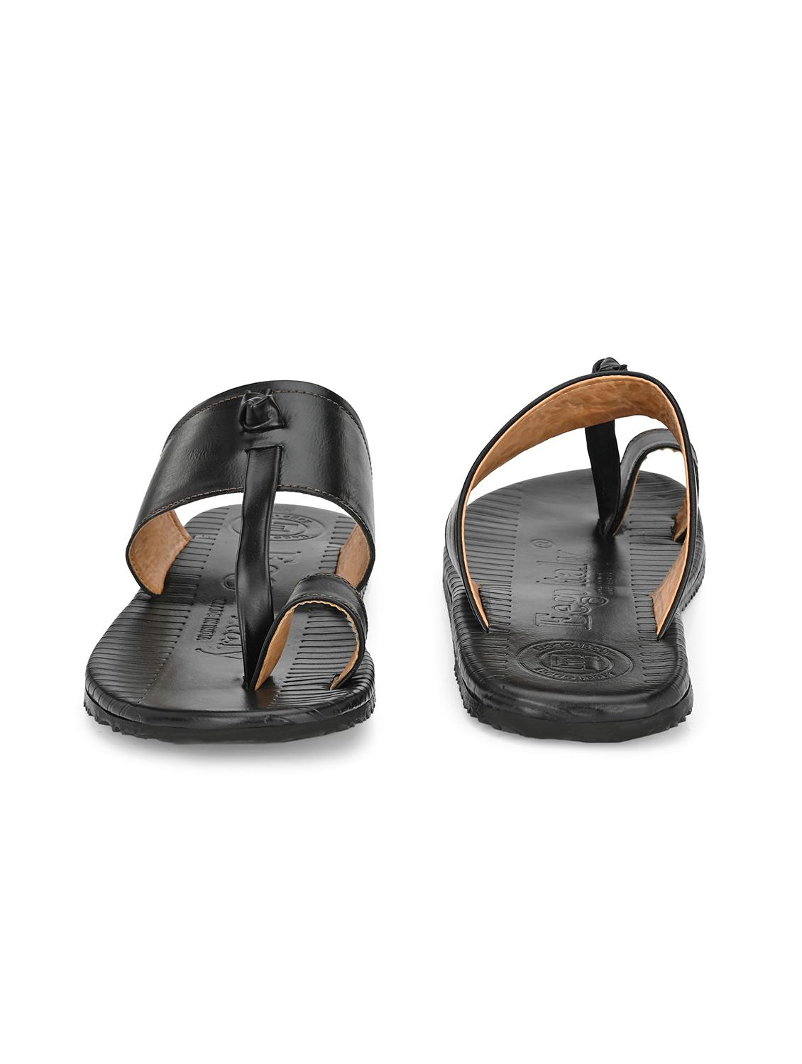 black synthetic & mesh slip on slippers - 19977174 - Standard Image - 3