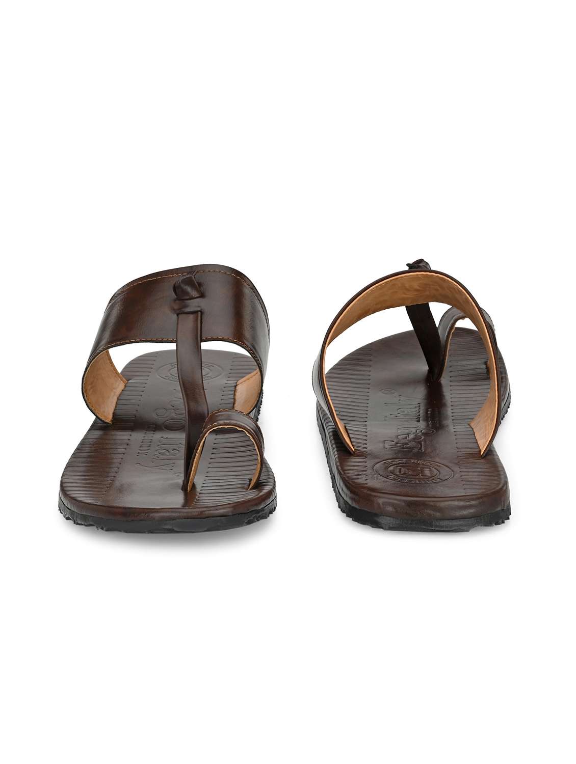 brown synthetic & mesh slip on slippers - 19977175 - Standard Image - 3
