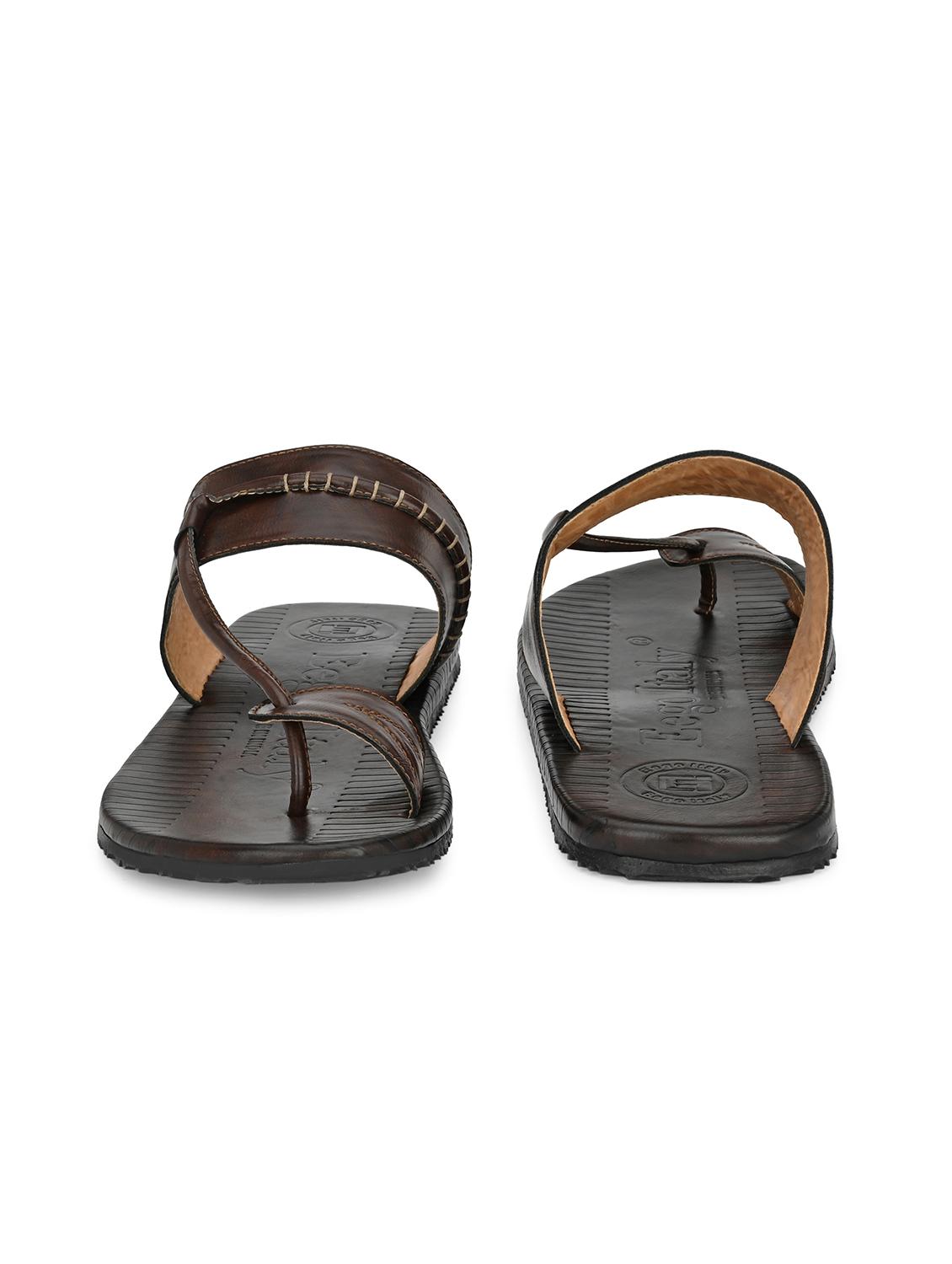 brown synthetic & mesh slip on slippers - 19977178 - Standard Image - 3