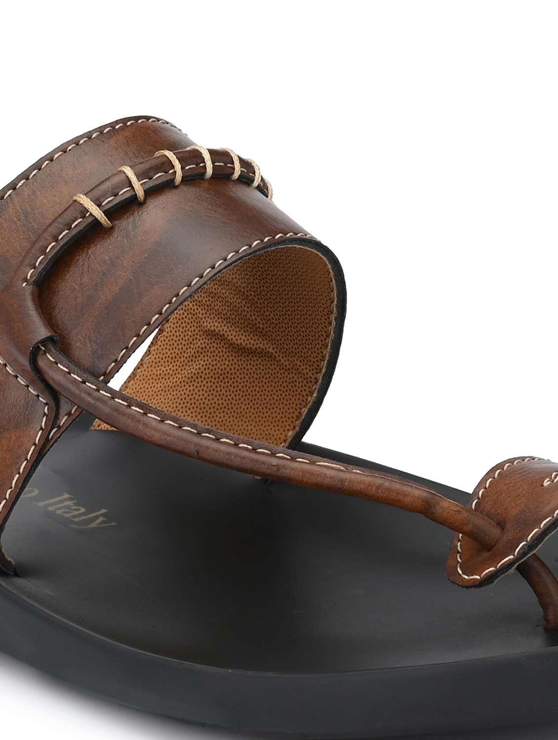 brown synthetic & mesh slip on slippers - 19977193 -  Standard Image - 3