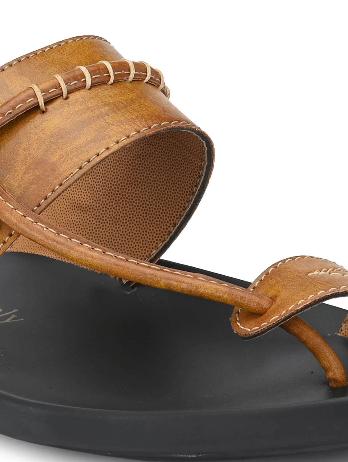 tan synthetic & mesh slip on slippers - 19977194 -  Standard Image - 3