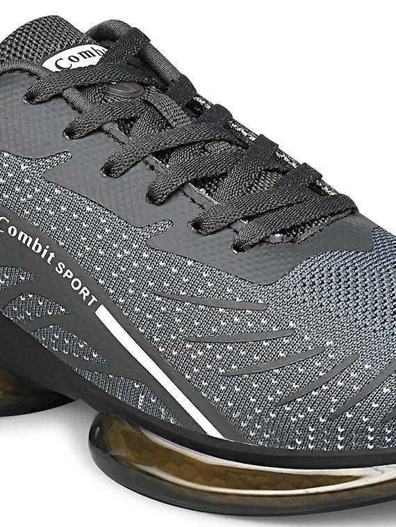 grey mesh lace up sport shoe - 19977335 - Standard Image - 3