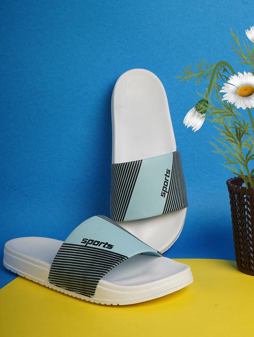 blue resin slip on flip flops - 19977763 -  Standard Image - 0