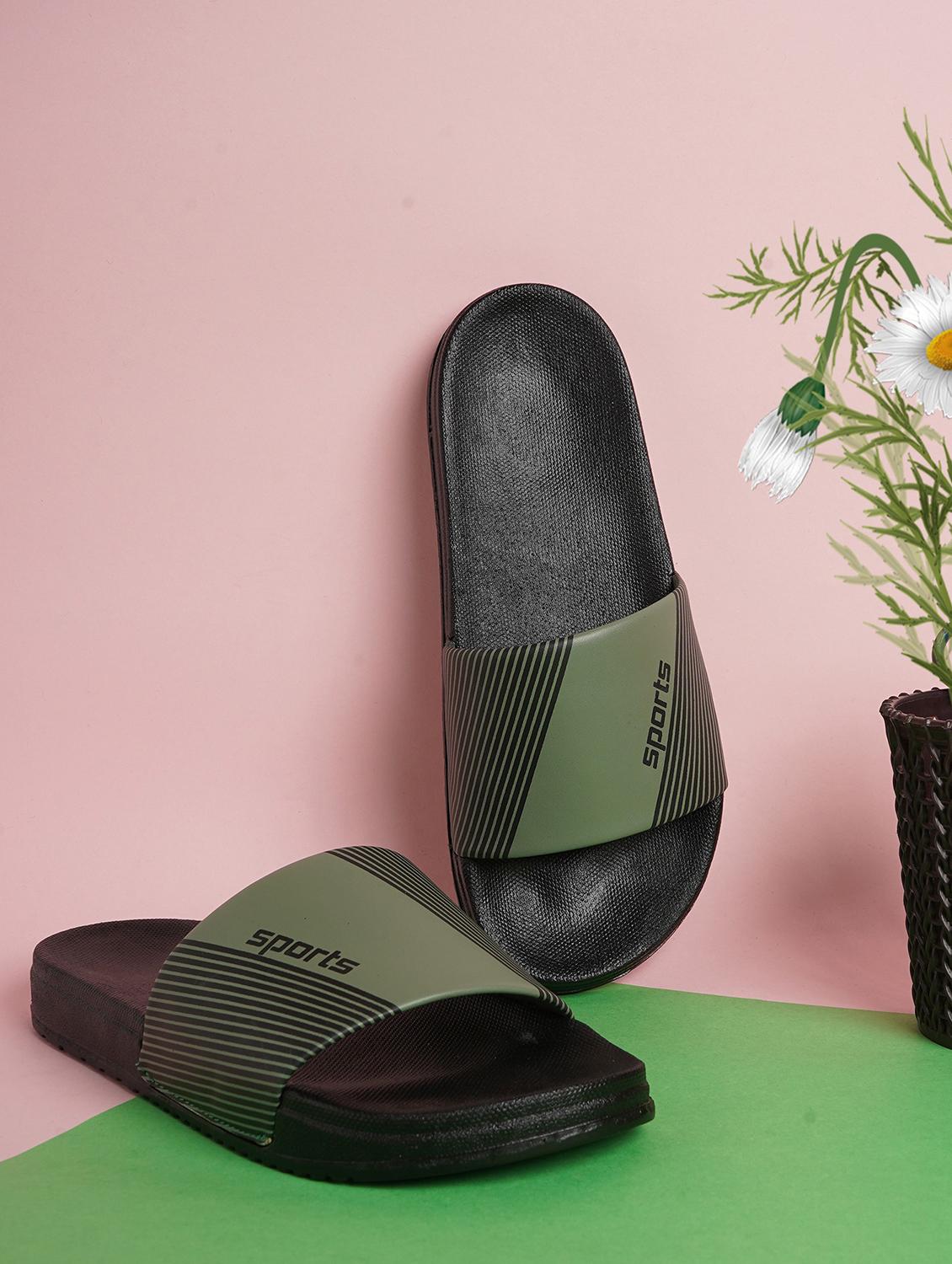 green resin slip on flip flops - 19977765 -  Zoom Image - 0