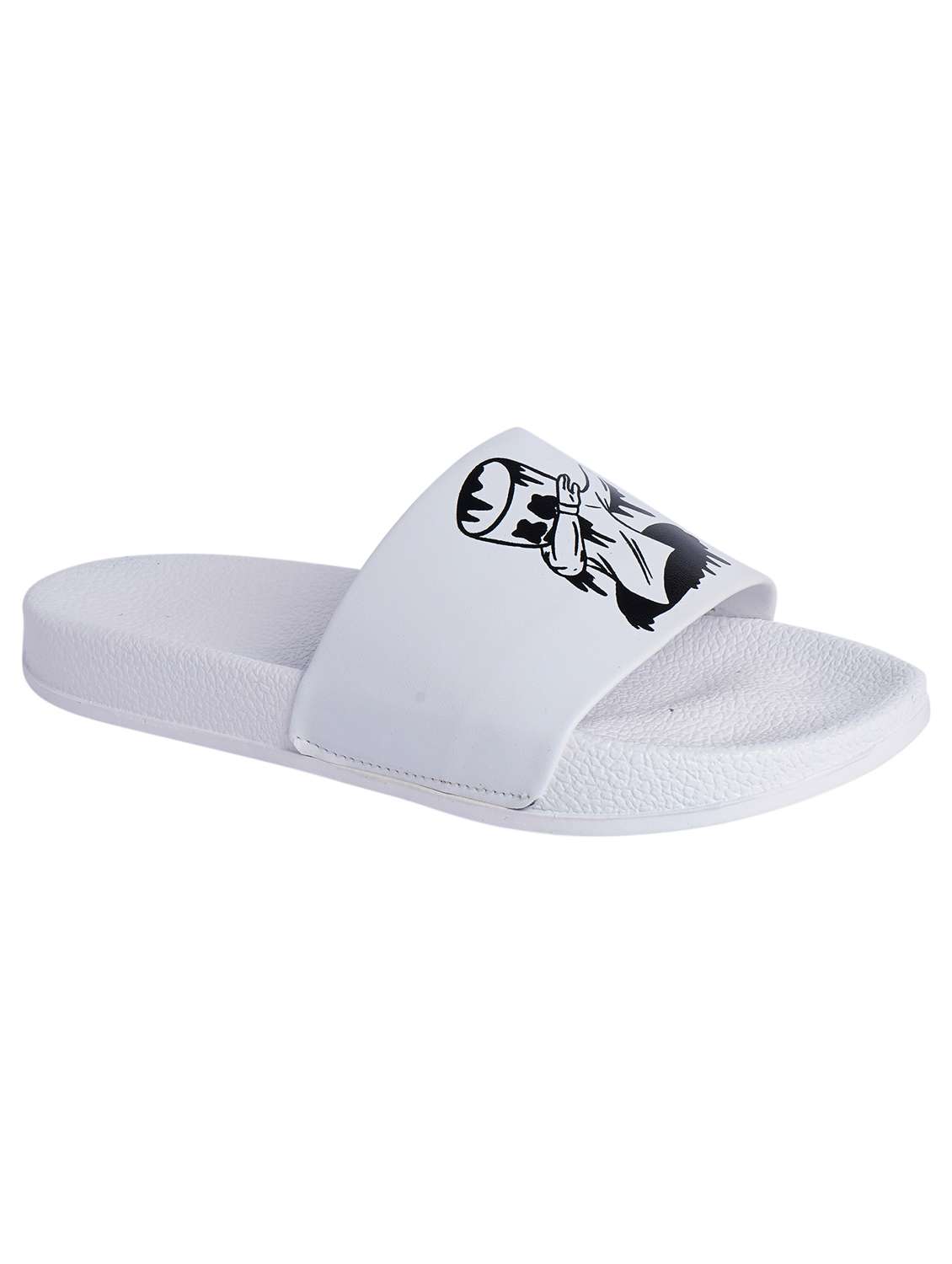 white resin slip on flip flops