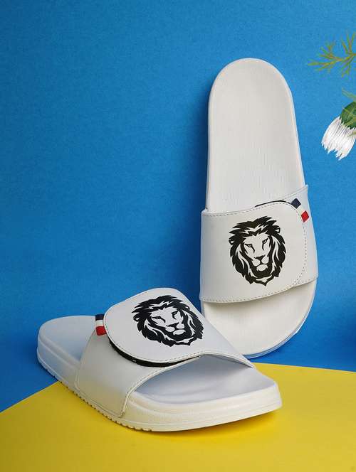 white resin slip on flip flops - 19977923 -  Standard Image - 0