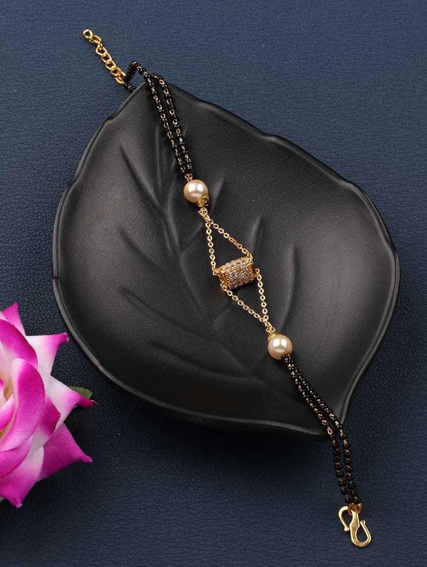 gold plated mangalsutra bracelet