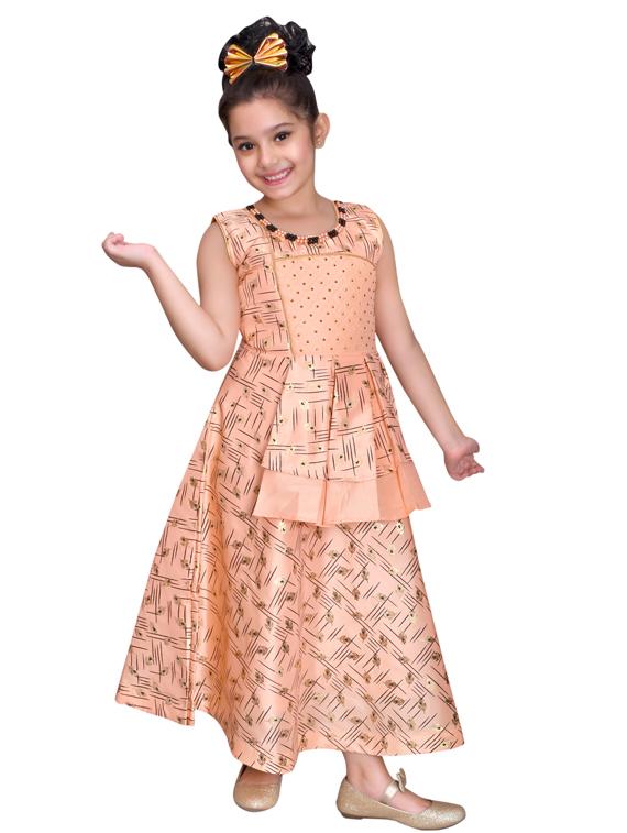 pink embellished silk blend frock - 19980255 -  Zoom Image - 0