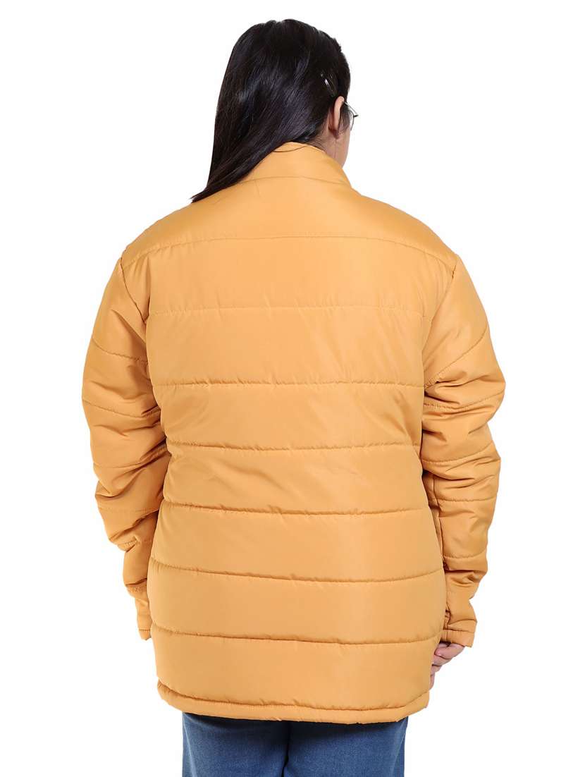 solid poly blend quilted & padded jacket - 19981021 -  Standard Image - 3