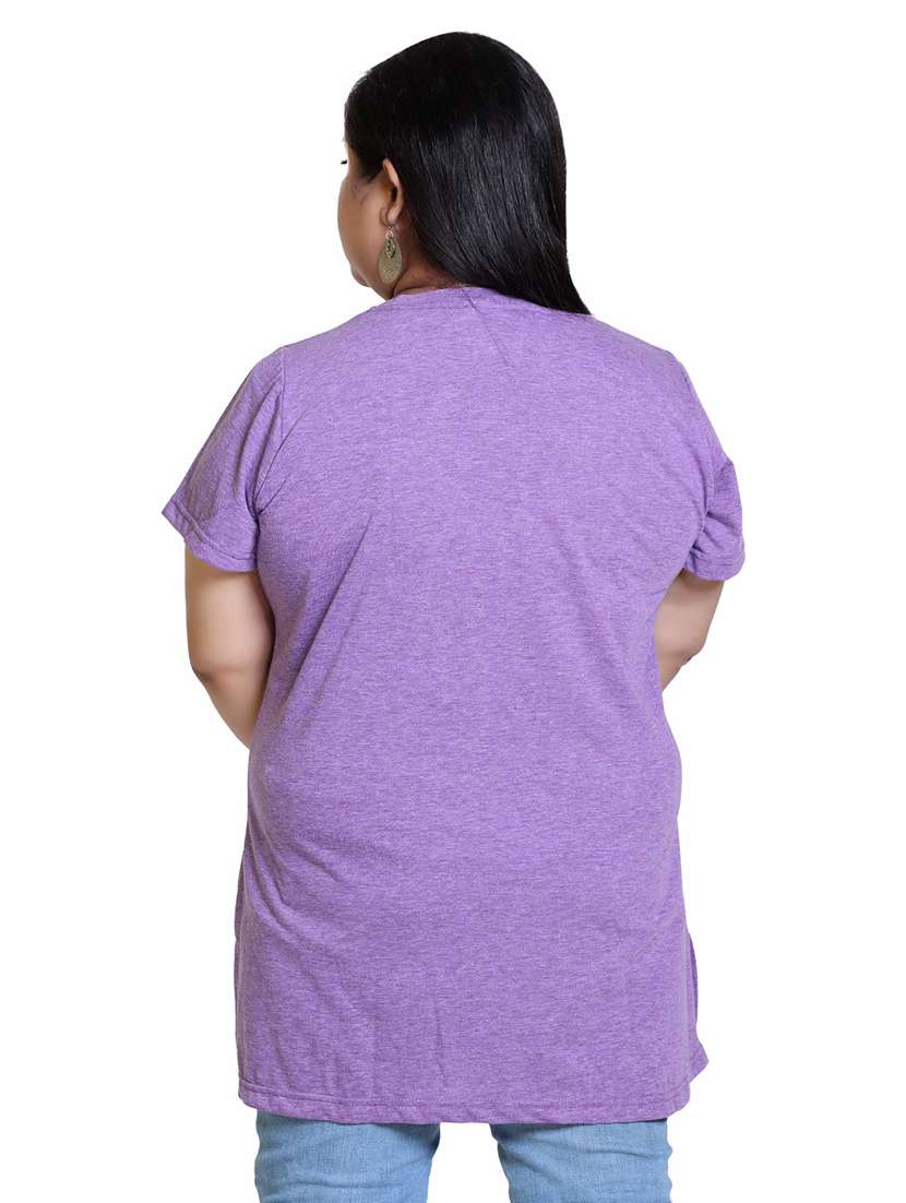 women's chest print round neck t-shirt - 19981083 -  Standard Image - 3