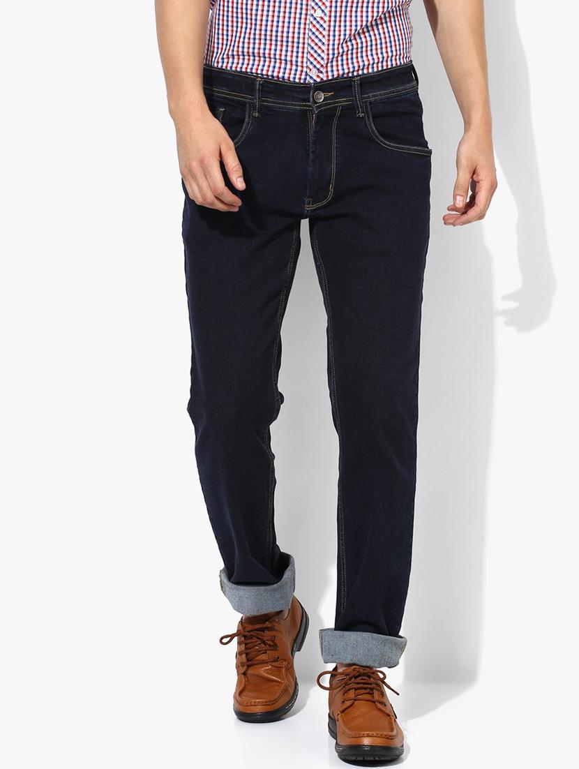 dark blue mid rise full length plain jean - 19981288 - Zoom Image - 0