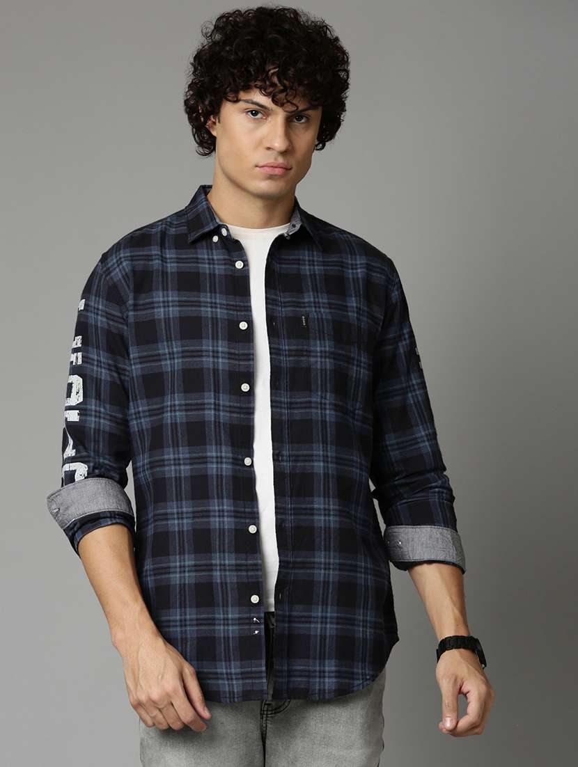 mens checks casual shirt - 19983072 - Zoom Image - 0