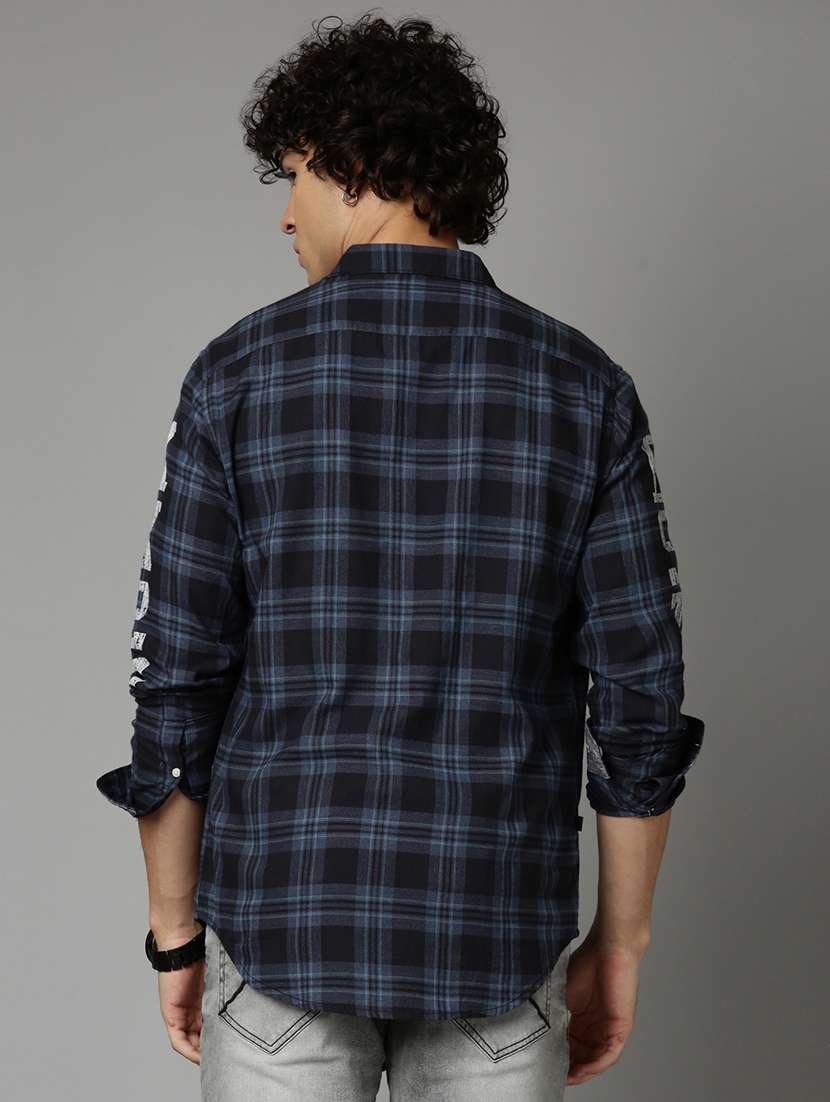 mens checks casual shirt - 19983072 - Standard Image - 3