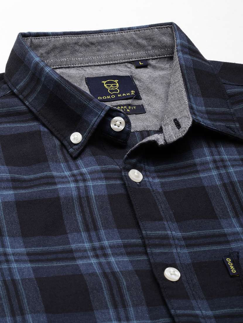 mens checks casual shirt - 19983072 - Standard Image - 5