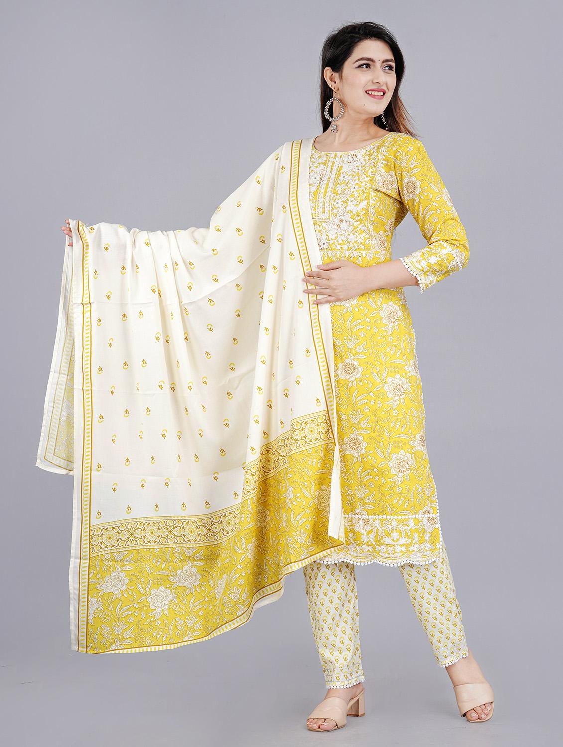 embroidered kurta pant set - 19983277 -  Zoom Image - 0