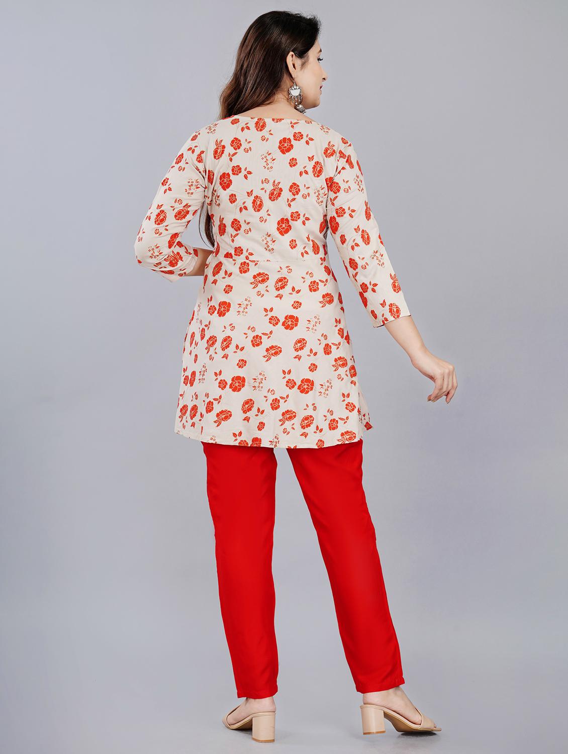 floral print kurta pant set - 19983302 - Standard Image - 3