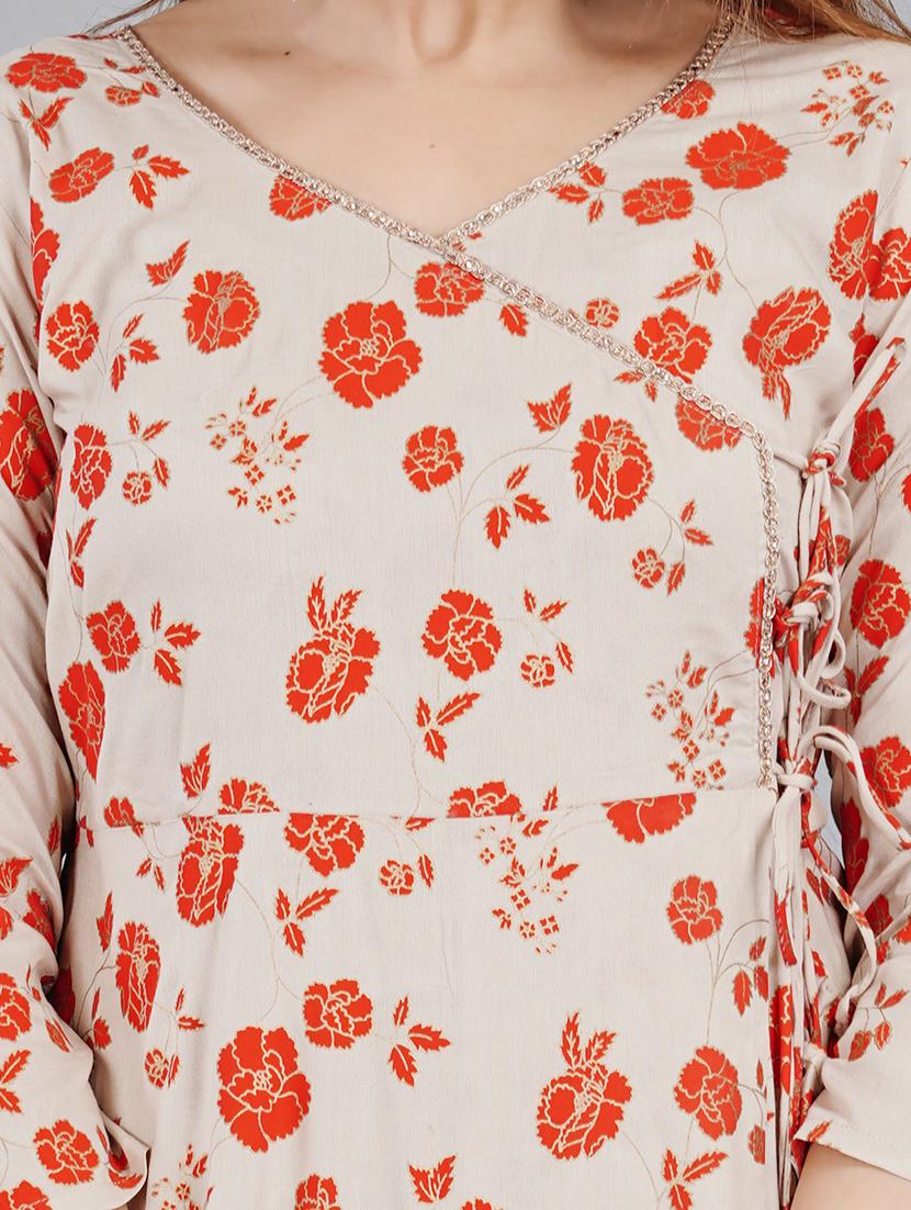 floral print kurta pant set - 19983302 - Standard Image - 5