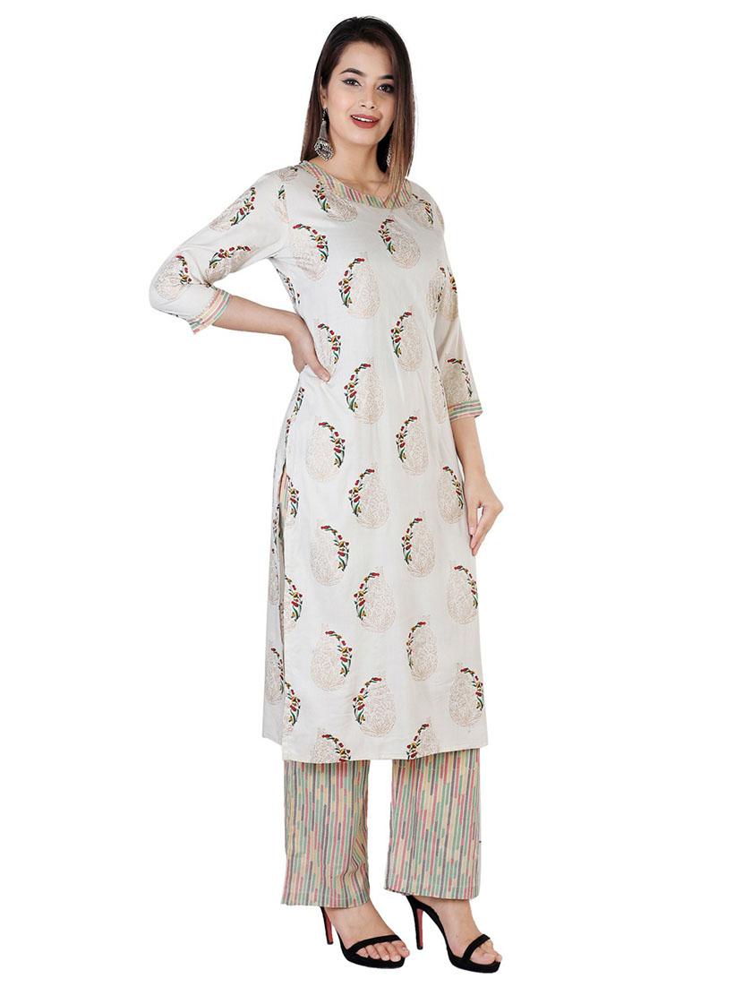 printed kurta palazzo set - 19983312 - Standard Image - 3