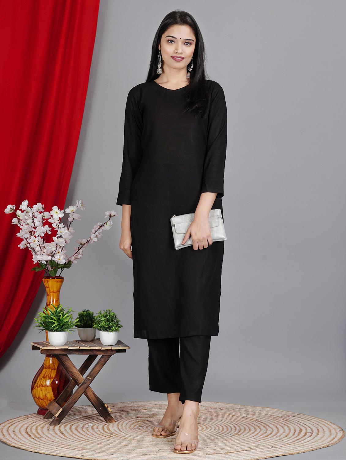 solid kurta pant set - 19983322 - Standard Image - 3