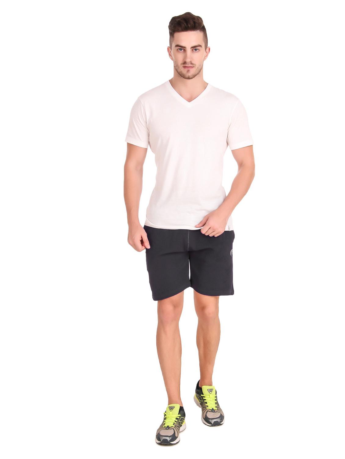 men's solid mid rise shorts - 19984630 - Standard Image - 3
