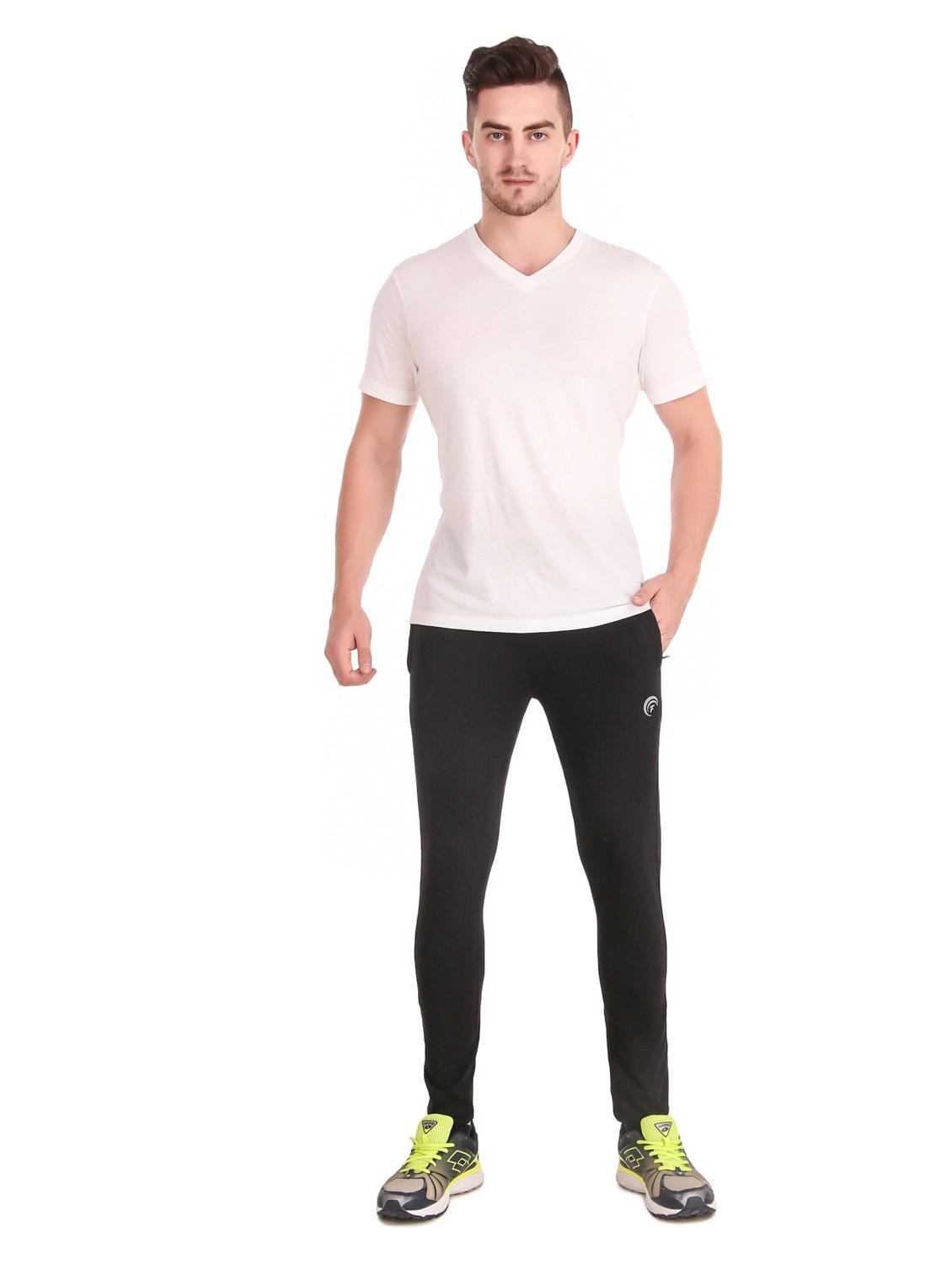 black cotton full length track pant - 19984735 - Standard Image - 3