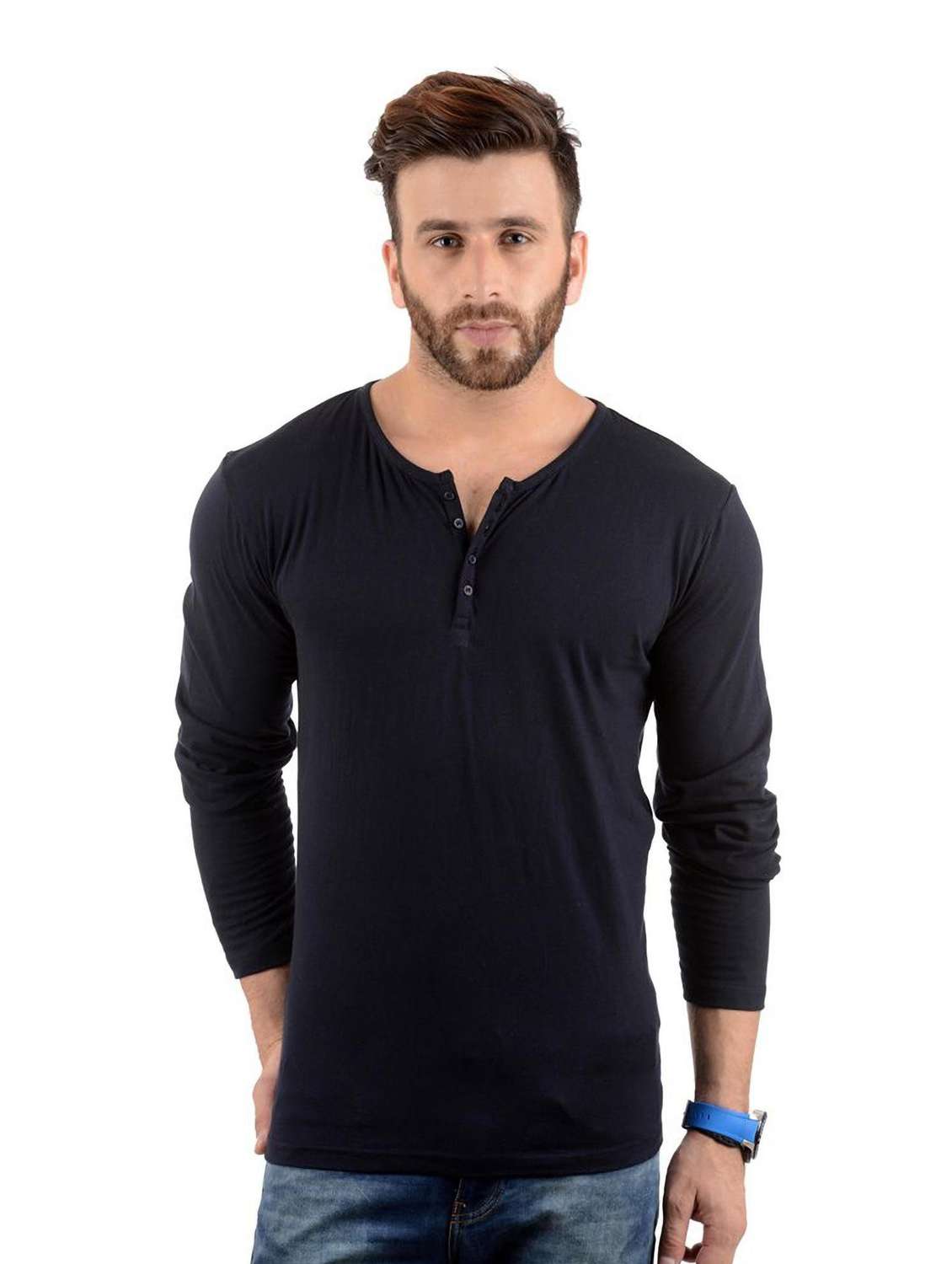 black solid regular t-shirt - 19984787 - Zoom Image - 0