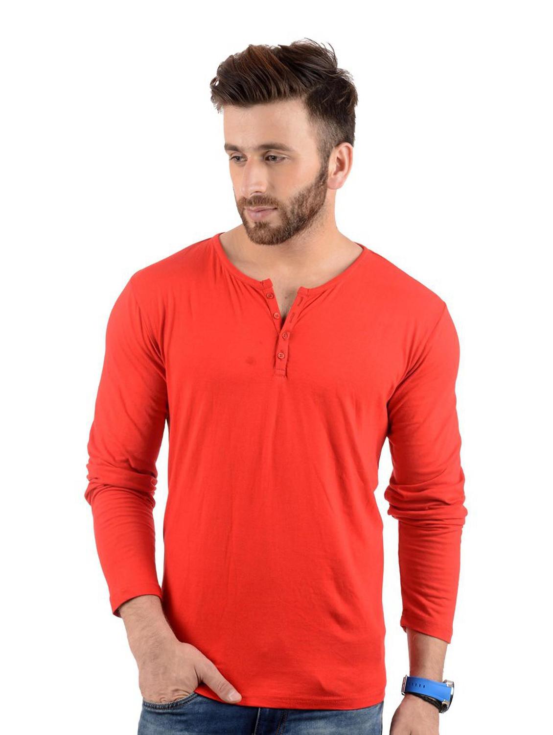 red solid regular t-shirt - 19984804 - Zoom Image - 0