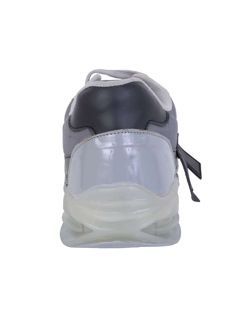 men grey lace up sport shoe - 19984971 -  Standard Image - 3